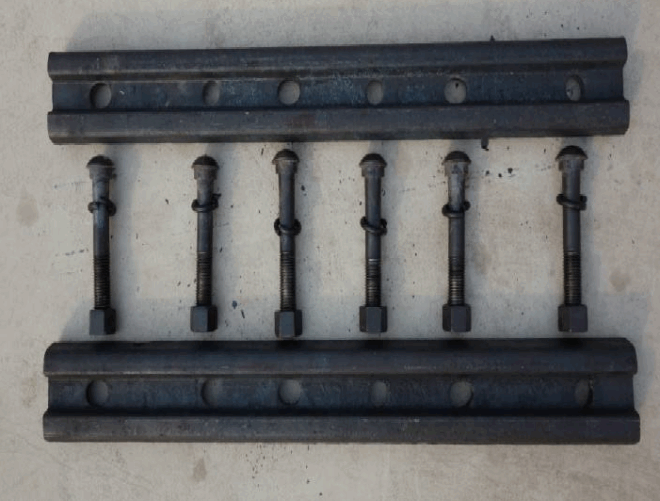 Q235 material fishplate mining track clamp stock rail connection accessories, coal mine track fishplate, fishplate trac