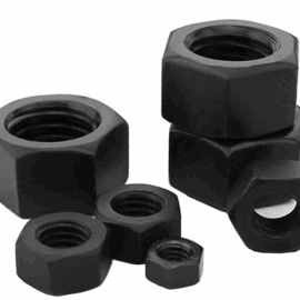 Hex nut hex nut high strength grade 8.8 external hex screw cap blackening heat treatment tempered hex thickened enlarged fine tooth nut