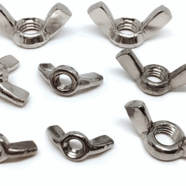 201/304 stainless steel hand twisted mother ingot nut, sheep horn butterfly mother butterfly nut, butterfly shaped nut