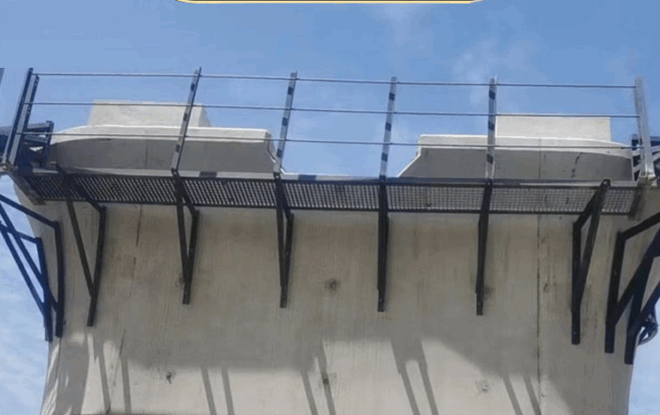 High speed railway pier body suspension fence, bridge protection fence bracket inspection ladder, strong corrosion resistance, strong adhesion, multi-element alloy co infiltration - 图片 6